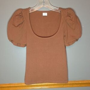 Wilfred Chestnut Puff Sleeve Top